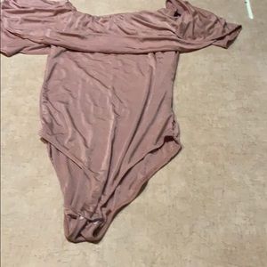 Body suit strapless velvet